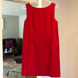 Red shift dress